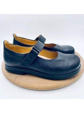 Birkenstock Footprints Shoes Womens 8 39 Black Leather Comfort Mary Jane Flats
